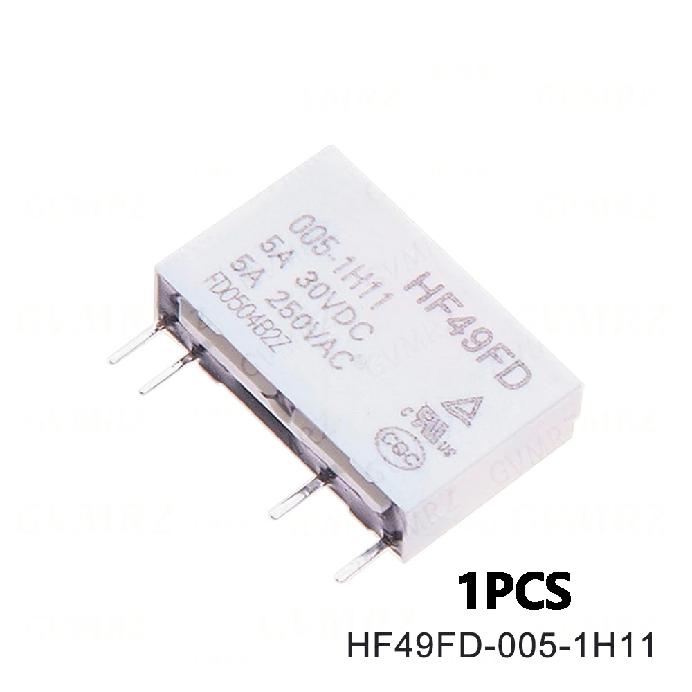 HF49FD Relay HF49FD-005 012 024 1H11 4Pin 5A Relays DC 5V 12V 24V HF49FD-005-1H11 HF49FD-012-1H11 HF49FD-024-1H11 5V 12V 24V