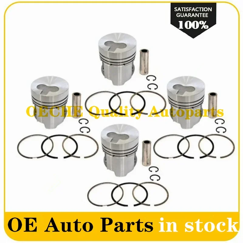 Nuevo Kit de pistón STD de 4 juegos con anillo 12010-6T000 apto para motor Nissan TD27 96MM 120106 T000 12010 6T000