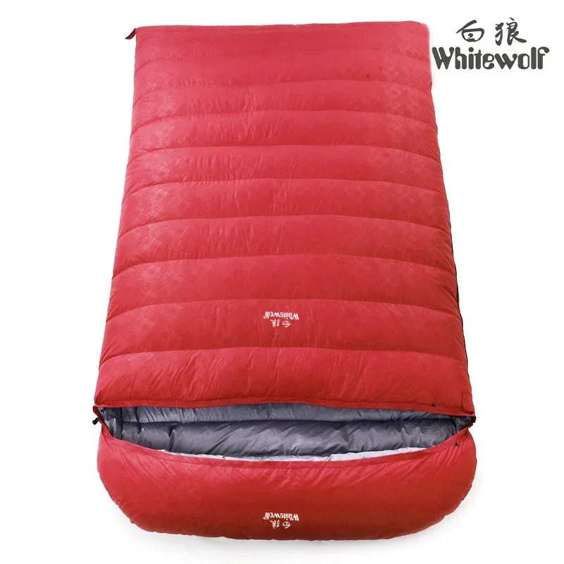 

220*130CM Over Size 2 Person 2500g/3000g Filling White Goose Down Adult Sleeping Bag Cold Weather Comfortable Outdoor Camp