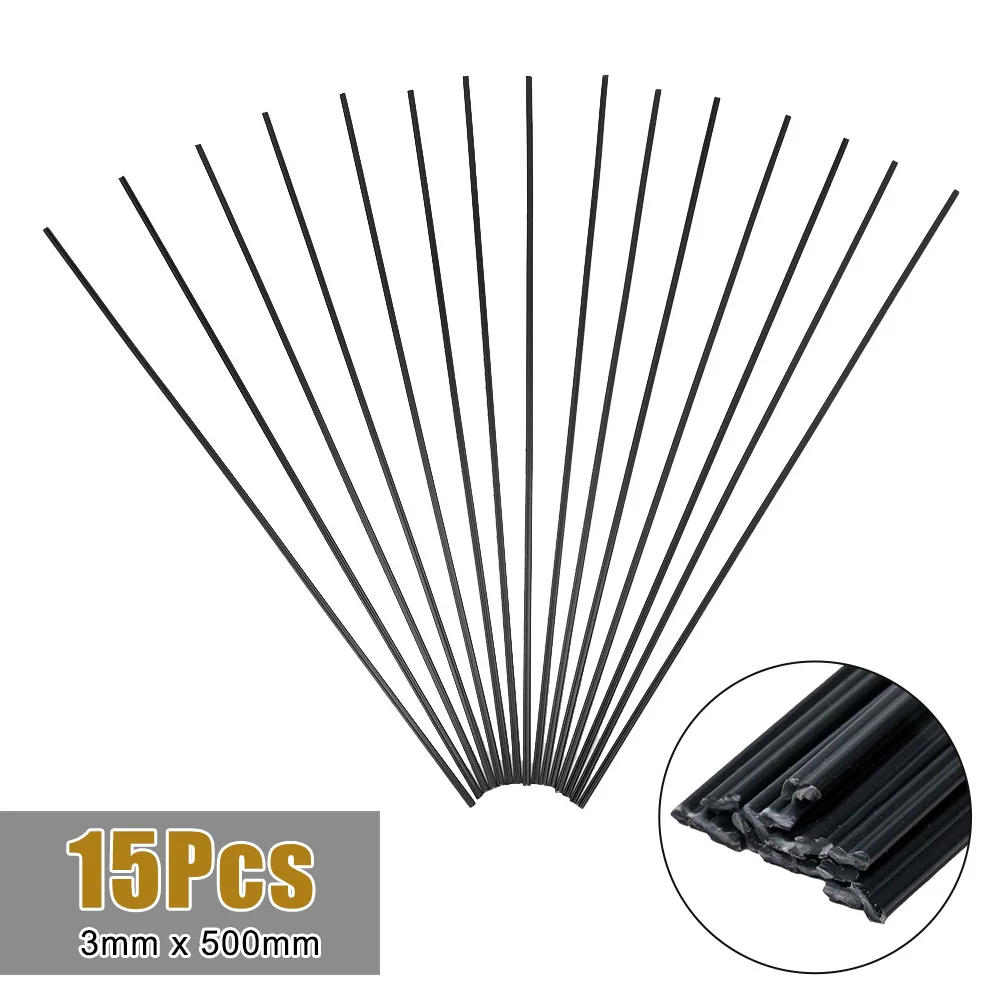 15pcs/Set New 15 Packs 15 X Plastic Welding Rods Welding Rods Triangular ABS Anti-alkali For Battery Car\\\\\\\'s Shell