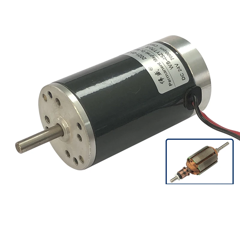 45ZYT68 DC Motor 12V/24V micro High-Speed Silent Motor 5mm Shaft Diameter Forward and reverse Speed Regulation