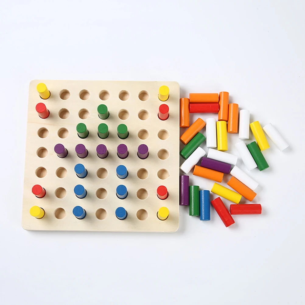 

Color Recognition Teaching Aids Smooth Edges Toy Educational Preschool Children Toys Long Lasting Finger Wooden Interposer