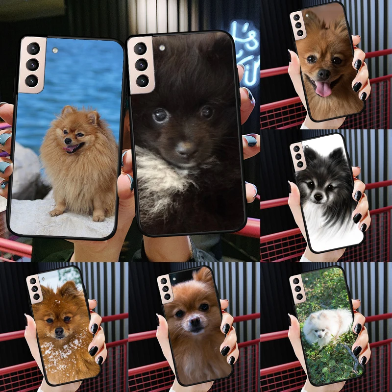 Pomeranian Dog Case For Samsung Galaxy S23 S21 Ultra S20 FE S8 S9 S10 Plus Note 10 Note 20 S22 Ultra Coque