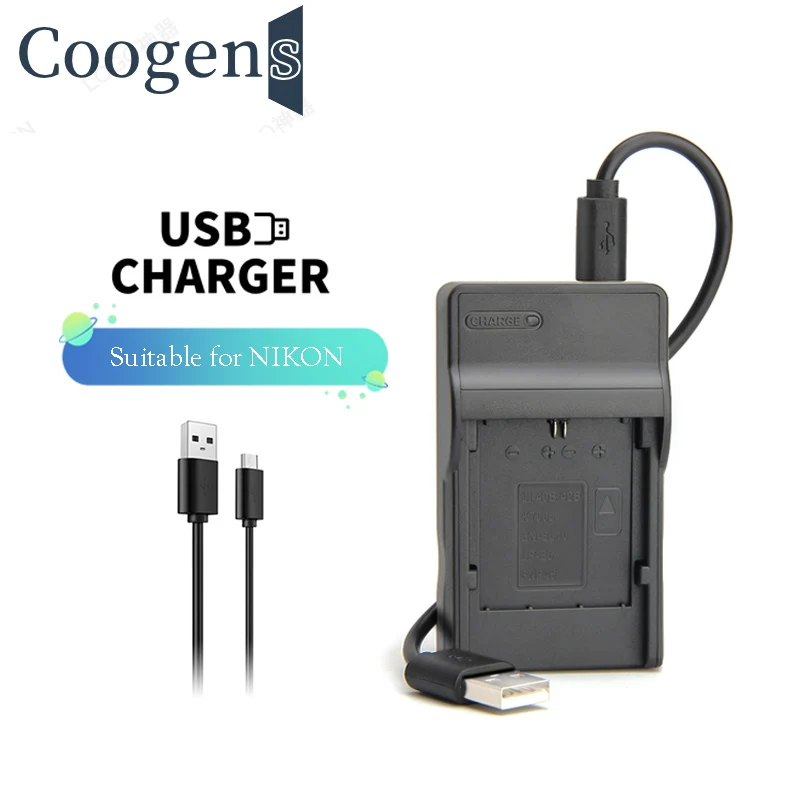 USB Slim Micro Battery Charger for EN-EL2 ENEL2 Nikon Coolpix 2500 3500 3200 2100Q Digital Camera DSLR SLR Accessories