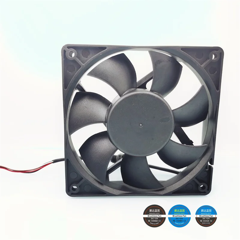 Controle de temperatura impermeável e à prova de umidade, gabinete PWM, ventilador 12V, HDB1212VA, 12025, 120x120x25mm, 12cm