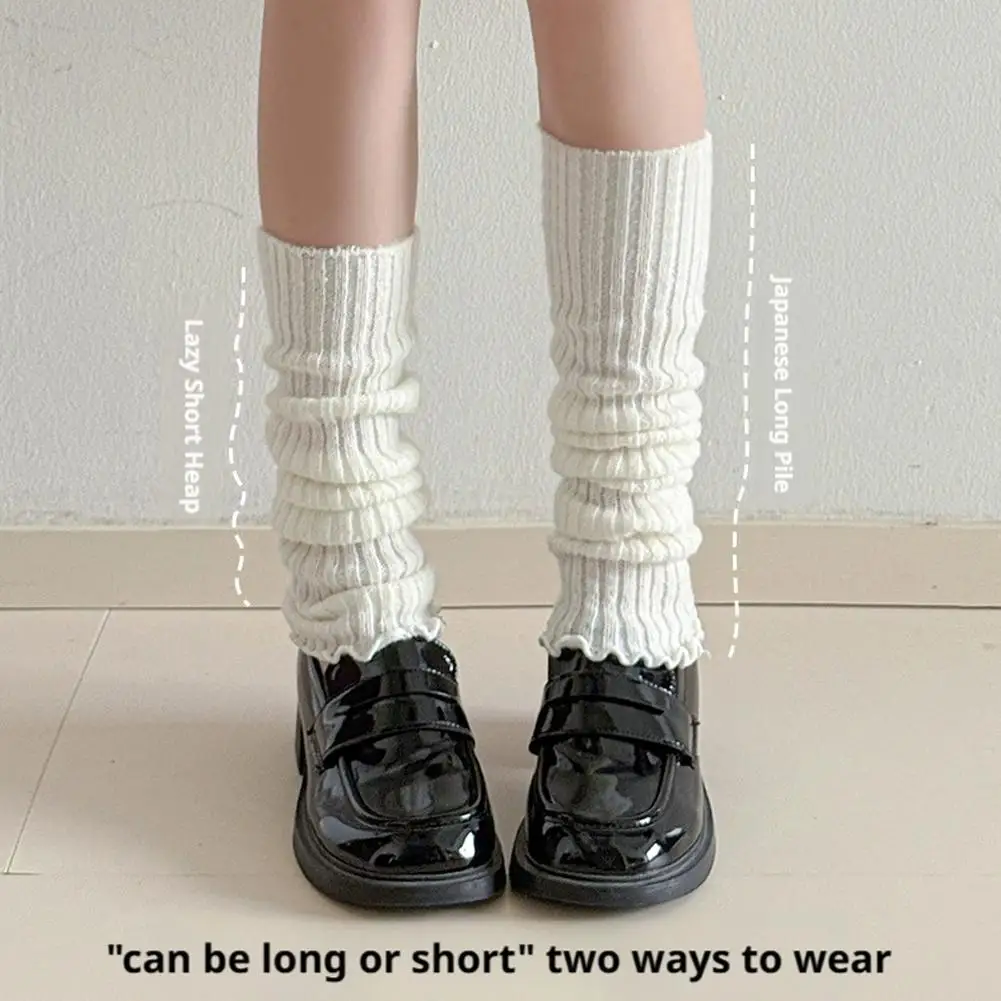 تدفئة الساق القطن JK اليابانية لوليتا تدفئة الساق الشتاء النساء الكاحل دفئا الفتيات القوطية الجوارب الطويلة تأثيري الجوارب أصفاد للأحذية طويلة