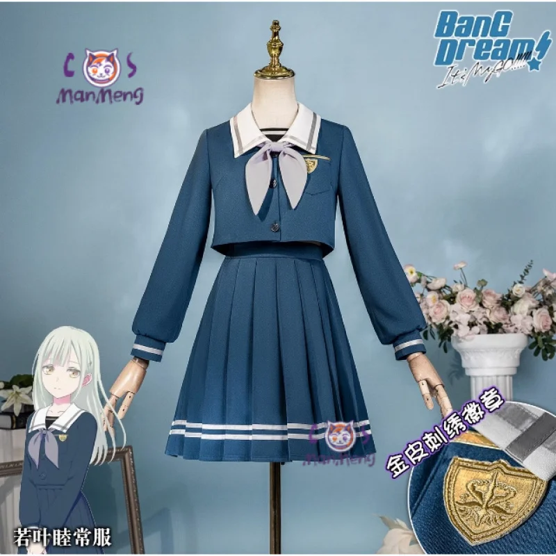 New mutsuma Wakaba mortis cosplay BanG Dream Ave Mujic mygo costume Halloween party JK dress socks top woman full set uniform