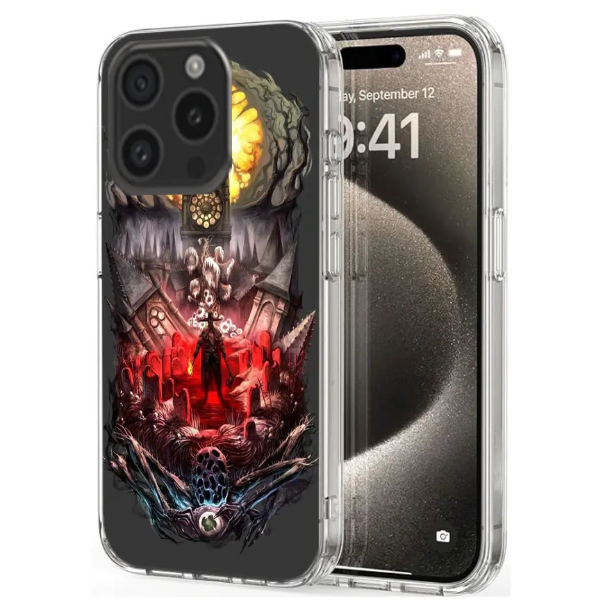 Bloodborne Game Clear Phone Case For Apple iPhone 12 13 Mini 11 14 15 16 Pro Max Cover XS MAX XR Soft