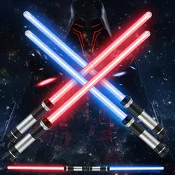2pcs Led Luminous Sword Lightsaber Flashing Laser Sword Retractable Glow Sword Light Cosplay Bow Toy Halloween Xmas Gifts