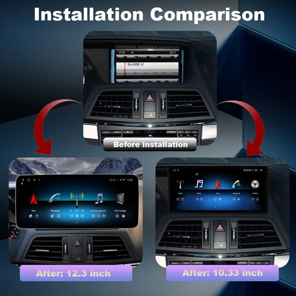 Android 16 for Benz E Class C207 W207 A207 2009-2015 Navigation GPS Car Radio Video Multimedia Player CarPlay Auto Screen WIFI