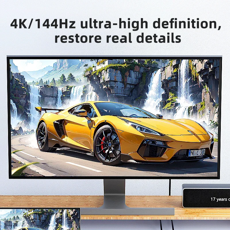 4K 120 هرتز/60 هرتز DisplayPort Splitter 1 In 2 Out DP MST Hub 1x2 تمديد شاشة مزدوجة لبطاقة الفيديو المكتبية إلى شاشة التلفزيون