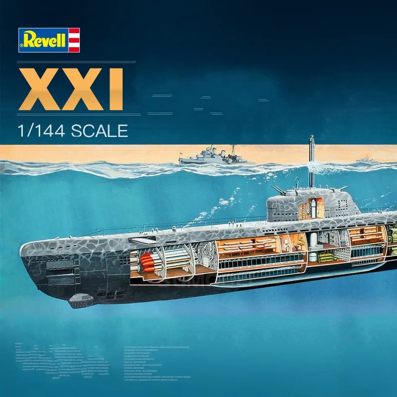 Revell-Kit de construcción de submarino para adultos, montaje de modelo de submarino a escala XL, 05078, 1/144