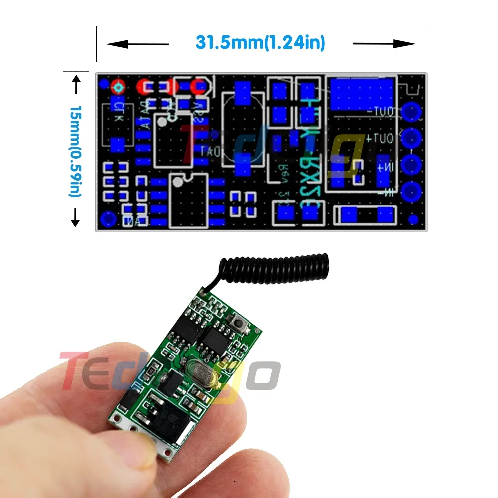 Wireless Remote Control RF 433mhz Relay Receiver DC 3.6V 6V 12V 24V 30V 1CH Module WithTransmitter For LED Lamp Light DIY