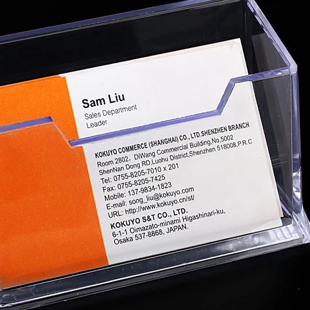 

8pcs Cards Holder Box For Office Conference Large Capacity Transparent Card Storage Rack Thickened Base Acrylic