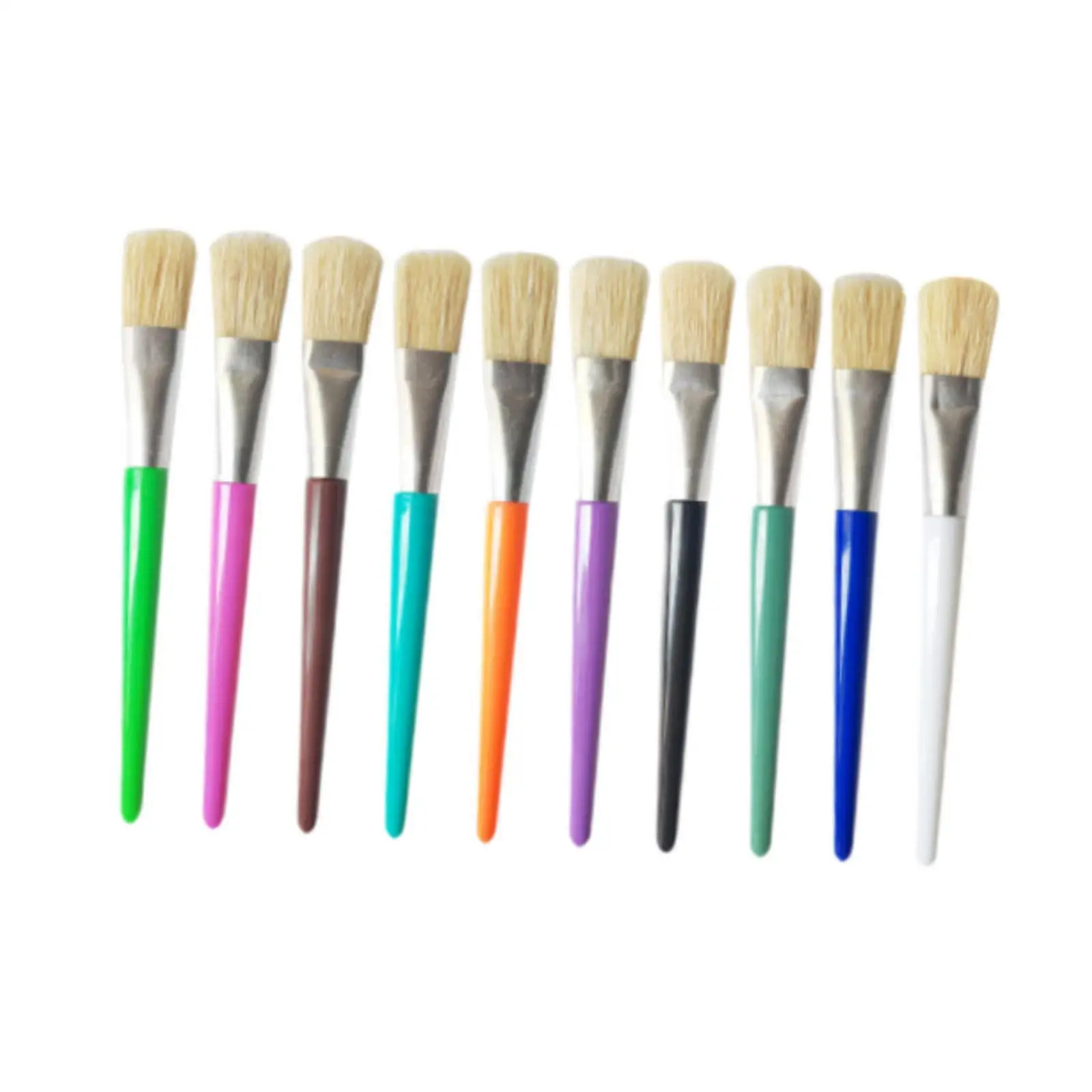 

10Pcs Colorful Paint Brushes Set Painting Brushes Crafts Artists Paintbrushes
