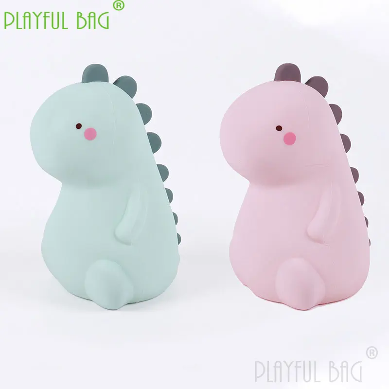 Giocattolo di decompressione cute little dinosaur silicone night light cambia colore telecomando dual function ornament zd68