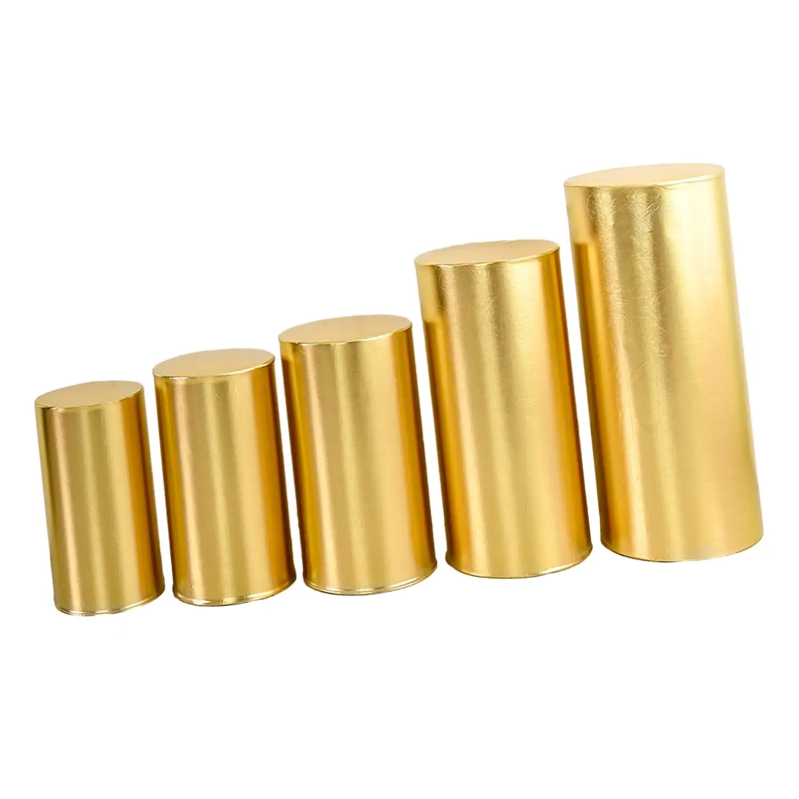 5x Cylinder Plinth Covers Cylinder Dessert Pedestal Covers Party Supplies Cylinder Plinth Stand Covers for Engagement, Party