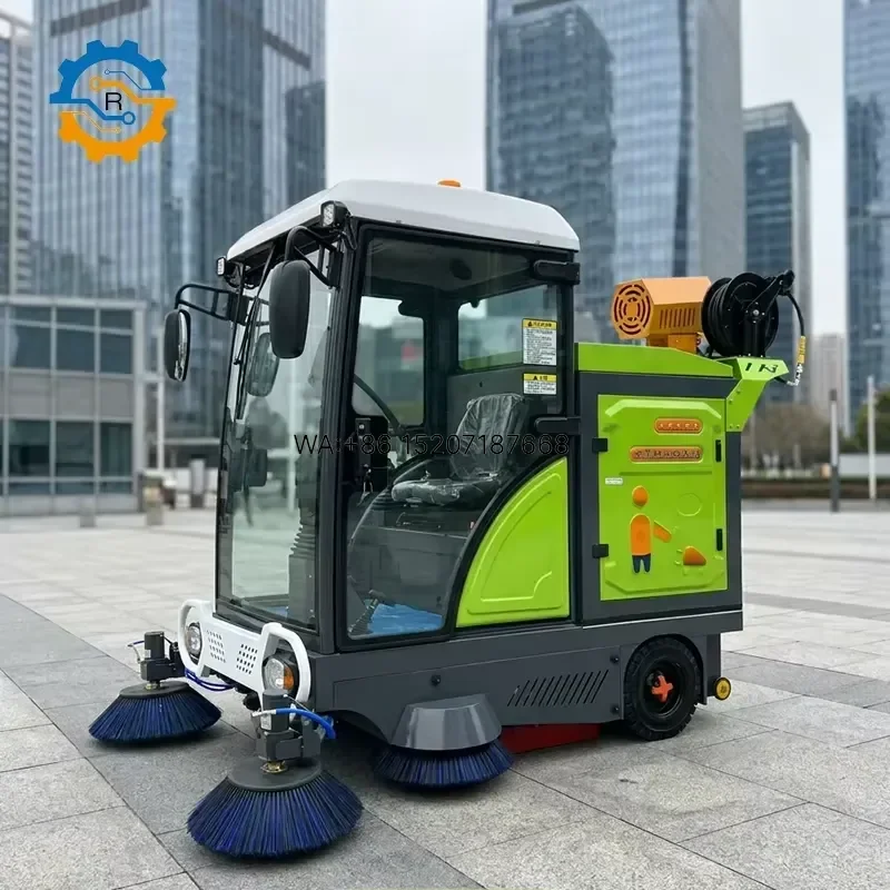Wmwmnu for ROD Hot Sale Fully Closed Cabin Ride on Road Sweeper Street Floor Cleaning for Factory Park