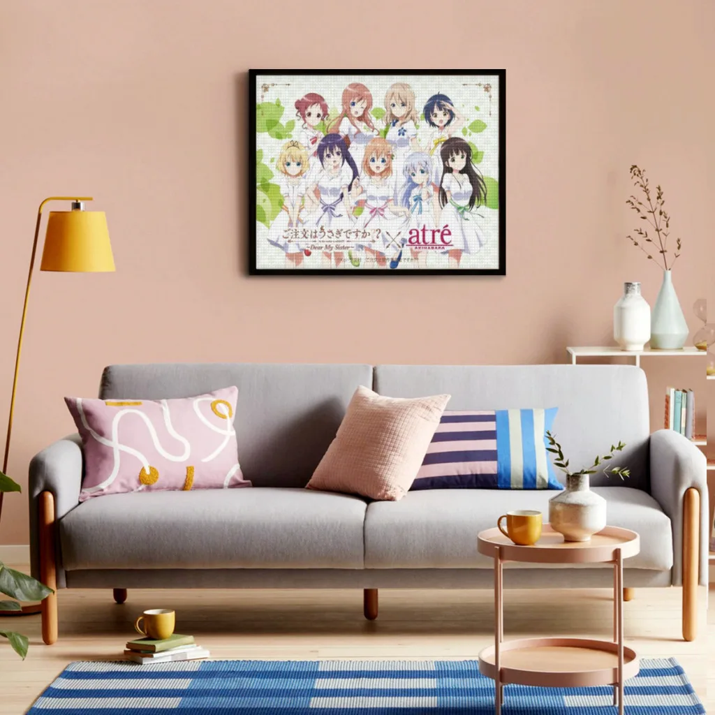 

Is the order a rabbit Diamond Painting 5D Diy Full Square Mosaic Bedroom Decoration Handmade Gift