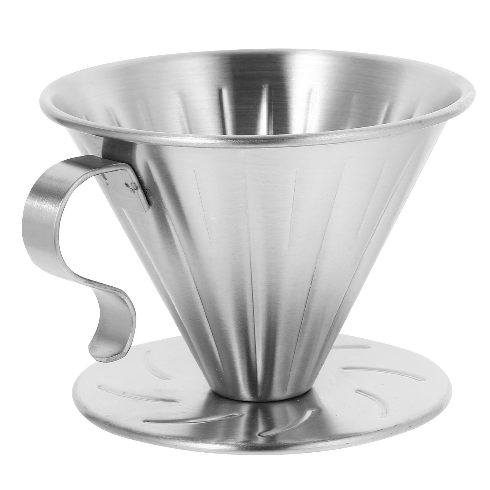 

Double Layer Stainless Steel Cup Cone Shape Durable Precision Screen Home Funnel Filter Paper Compatible Strainer Easy
