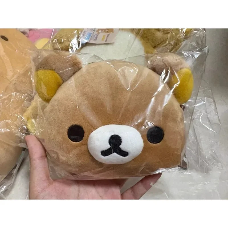 Kawaii Rilakkuma Plush Mini Storage Bag Card Coin Purse Pen Eraser Holder Schoolbag Pendant Wallet Stationery Pouch For Kids New