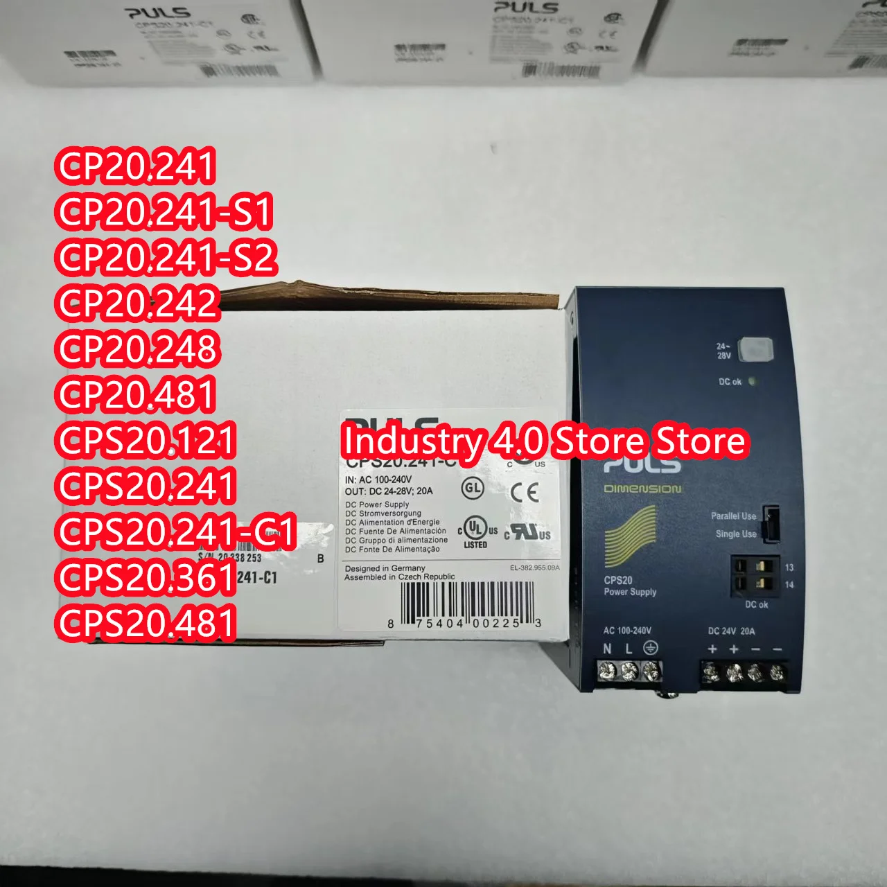 

Power supply,CP20.481,CPS20.121,DIN rail power supplies for 1-phase system,New,Brand