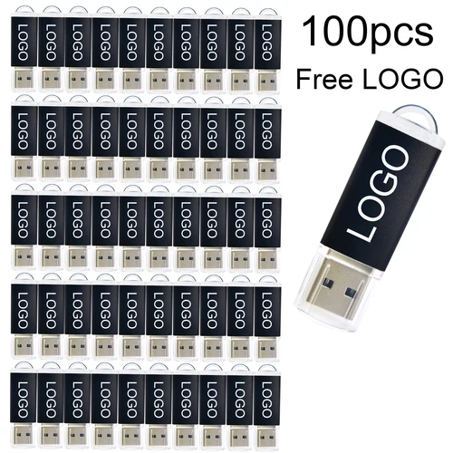 100 Uds logotipo gratis Metal USB 2,0 unidad Flash USB 2GB cinco colores Pen Drive 32GB regalos para memoria de negocios 16GB U disco 8GB 4GB