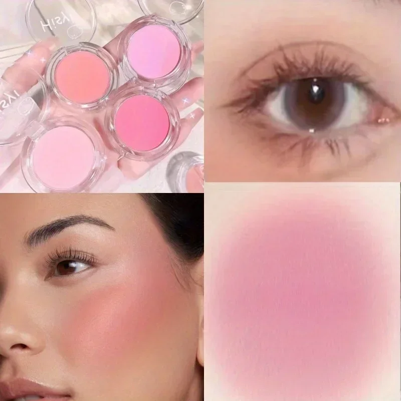 Natuurlijke perzik oranje blush waterdicht zacht monochroom mat verhelderend naakt gezicht vrouwelijke wang poeder make-up