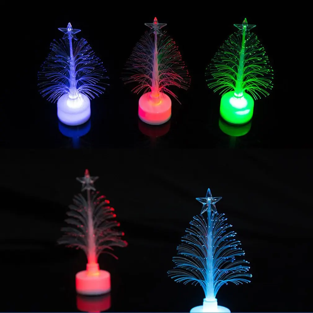 Colorful Christmas Xmas Tree LED Light Glitter Christmas Tree Night Light Lamp New Year Romantic Gift Home Party Decoration