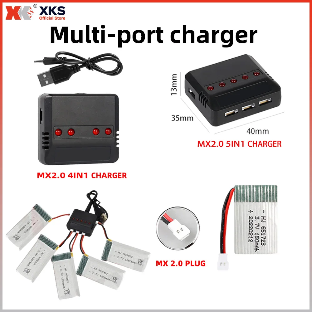 XKS 3,7 V 800 mAh Lipo-batterij 25C Hoge ontladingsnelheid - Vervangende batterij voor X5C X5SW Drone, RC Drone-accessoires 902540