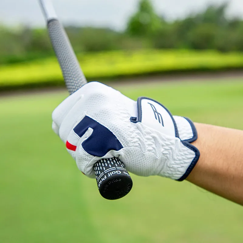 PLAYEAGLE White Color Men Left Hand Golf Gloves  Breathable Nano Fabric Gloves