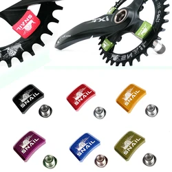 4pcs SNAIL Bike Bicycle Chainring Tab Shims Spacer Chain Wheel Crank Square Fixing Bolt Nut Aluminum Alloy