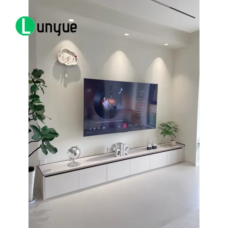 Modern Wooden TV Cabinet Custom Size Living Room Furniture Multi Functional Storage For Home Hotel Fits TVs Over 65 Inches