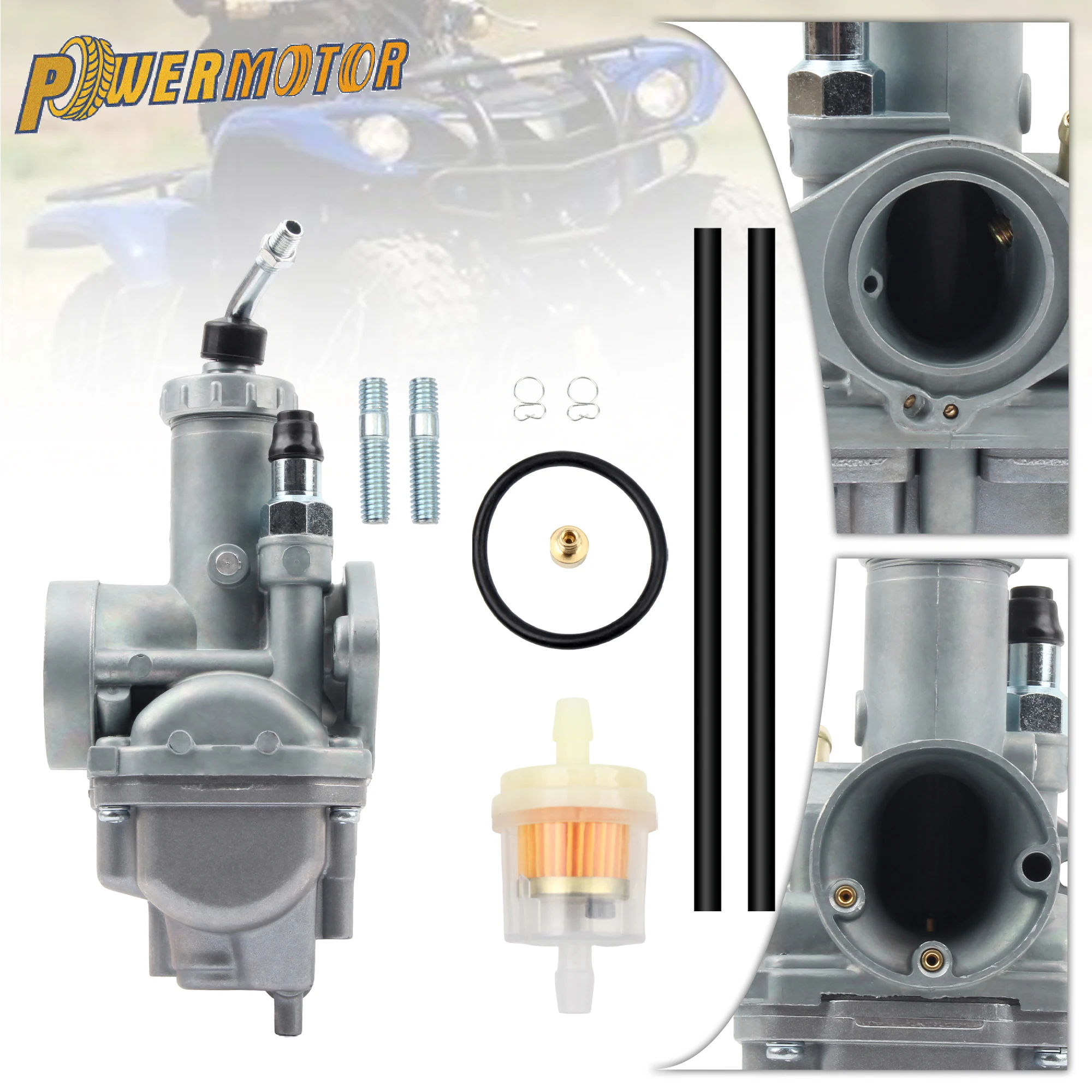 

Для Yamaha YFM250 1989-1991 YFM200 1985-1989 YTM200 1983-1985 с впускным клапаном топливного клапана ATV Мотокросс Мотоцикл Карбюратор