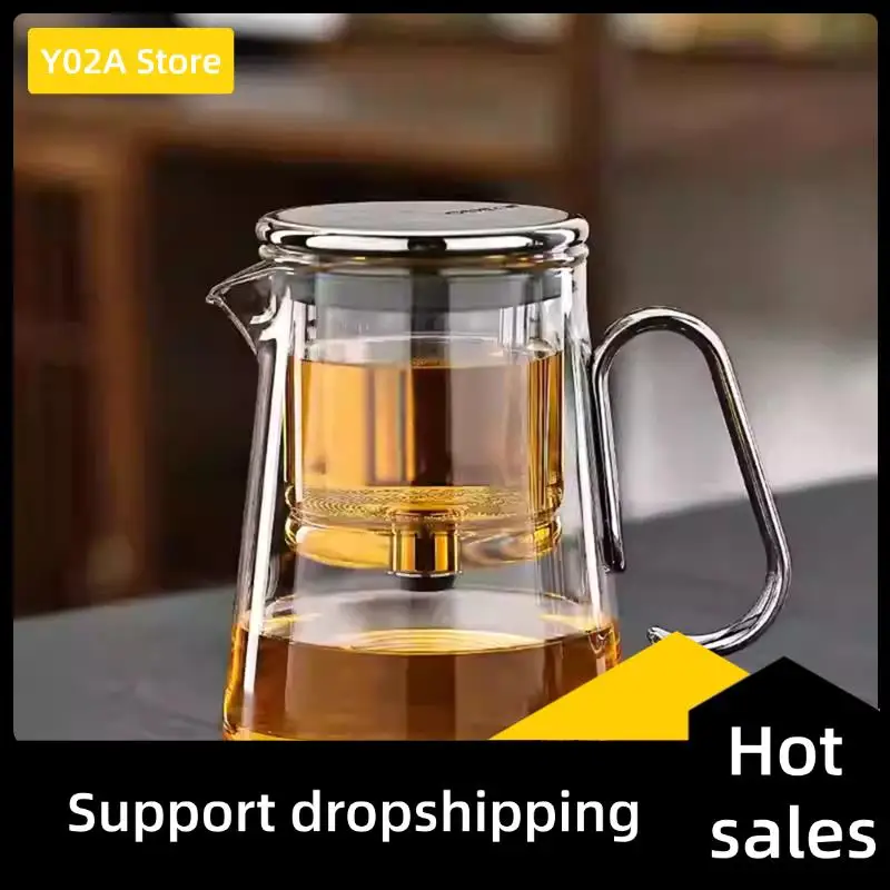 

Y02A 700Ml Magnetic Glass Tea Maker Pot With Infuser - Kettle Teapot For Easy Tea Filtration, Water Separation Technology