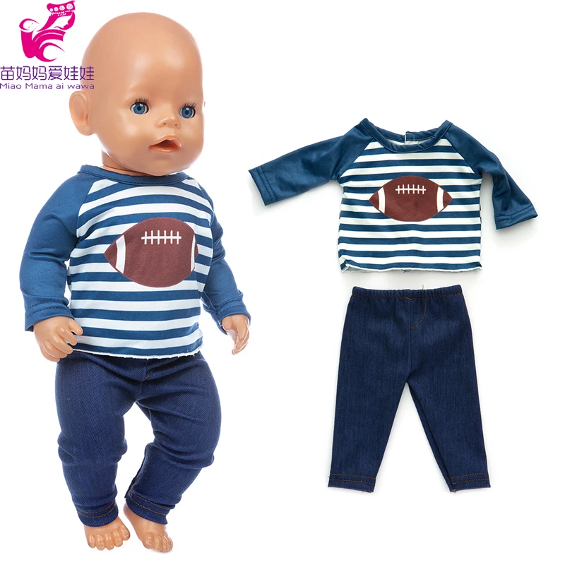 17 Inch Baby Doll Boy Clothes Sport Shirt Pants for 18 Inch American Generation Girl Doll Clothes Lace Dress