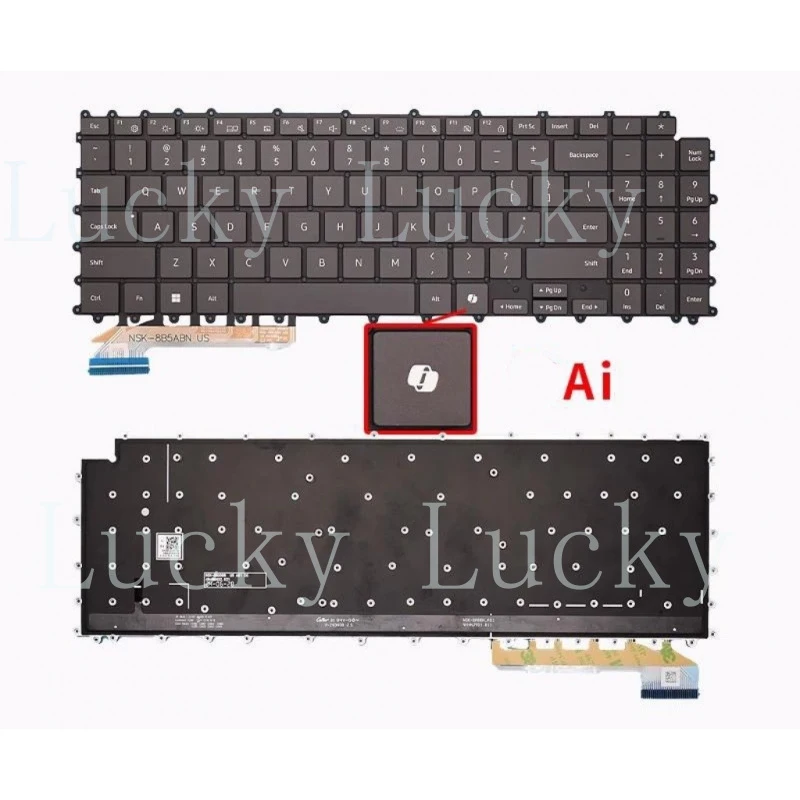 f New for Samsung Galaxy Book Pro 360 950QDB NP950QDB US backlit keyboard with AI