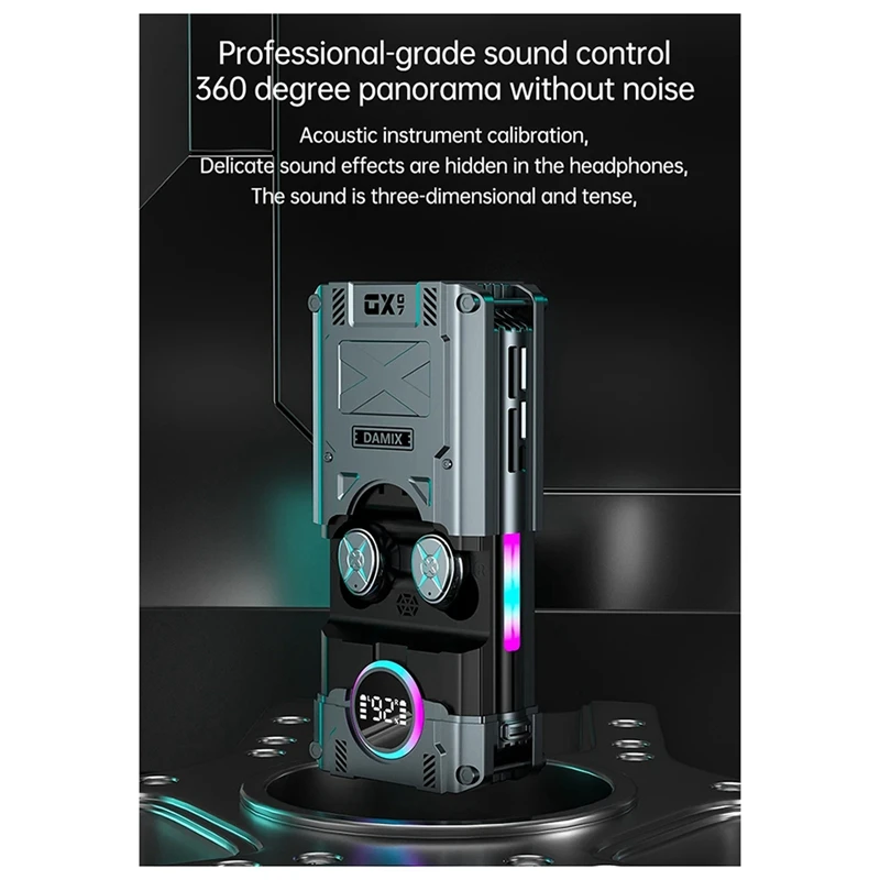 Pełny nowy zestaw słuchawkowy DX-07 TWS Bluetooth zestaw słuchawkowy z redukcją hałasu bezprzewodowy mechaniczny styl HD Call z mikrofonem