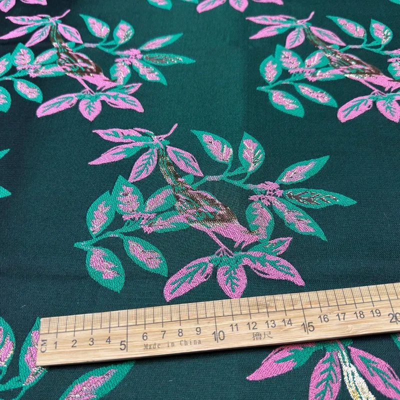 Chinese Style Flower and Bird Jacquard Tang Costume Fabric Autumn and Winter Qipao Vest Woven Brocade Ancient Costume Fabric