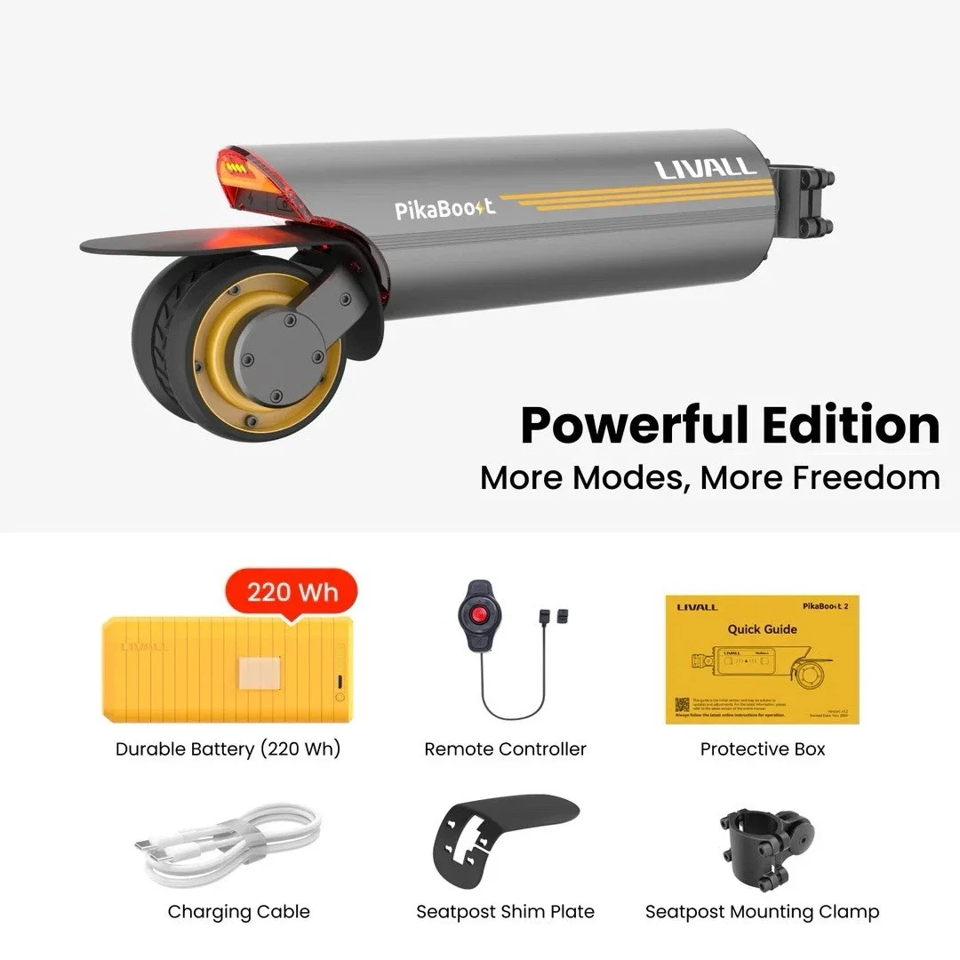 LIVALL Bicycle Assist Conversion Kit Bike Electric Booster PikaBoost2 E-bike