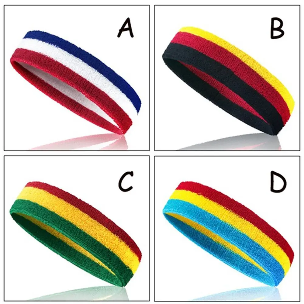 Breathable Cotton Running Men Women Gym Stretch Head Band Hairband Sweatband Yoga Band