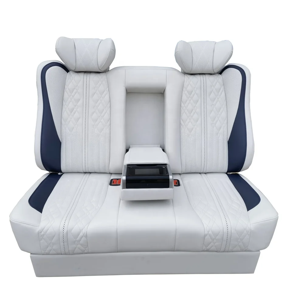 CustomizedComfort Central Armrest Color Customized Luxury Leather back Sofa Seating Interior Tuning MPV VAN RV Limousine Camperv