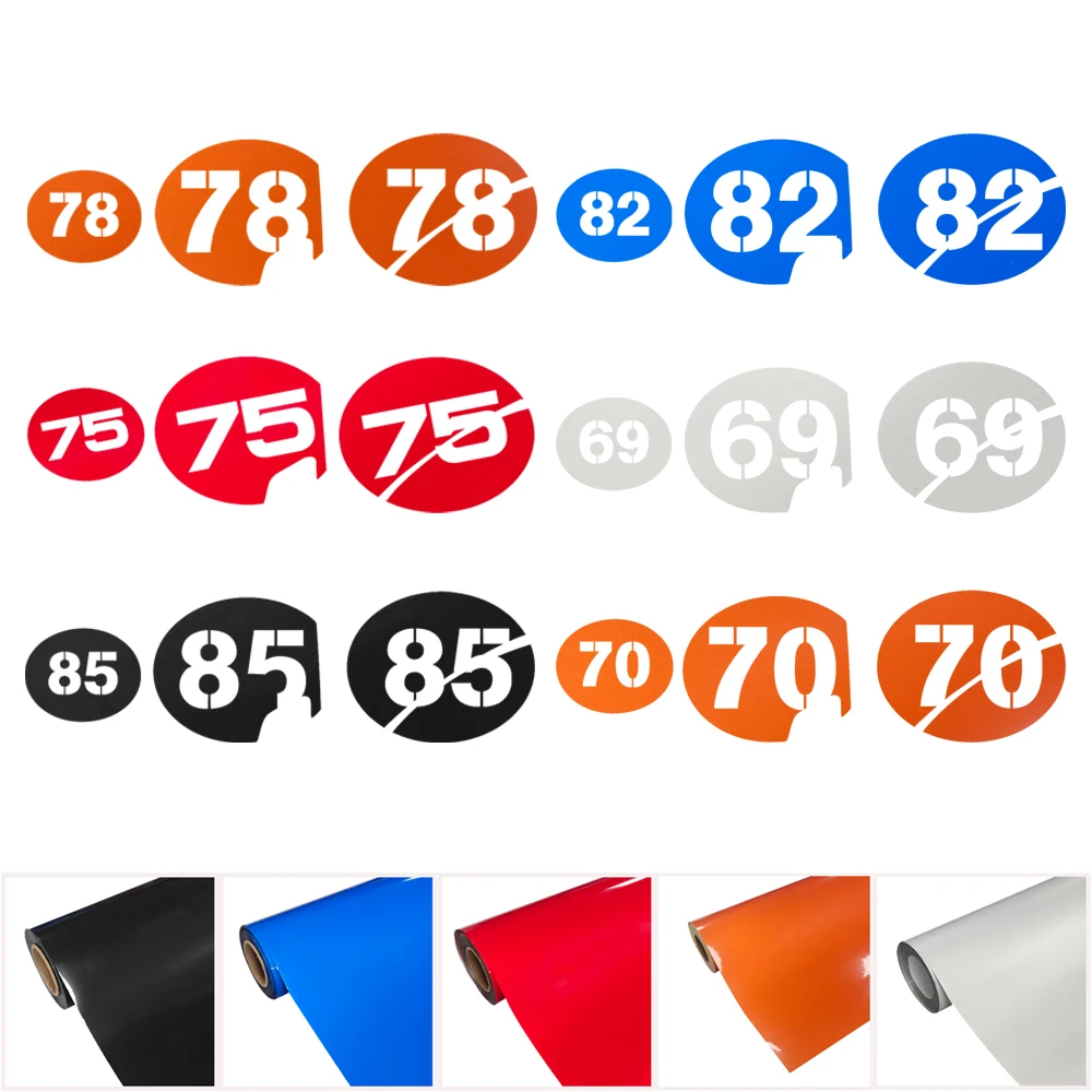 For Piaggio Vespa 946 GTV 150 50 Sprint Sei Giorni Picnic GTS 300 Super Primavera 75th Anniversary Motorcycle Number 69-85 Decal
