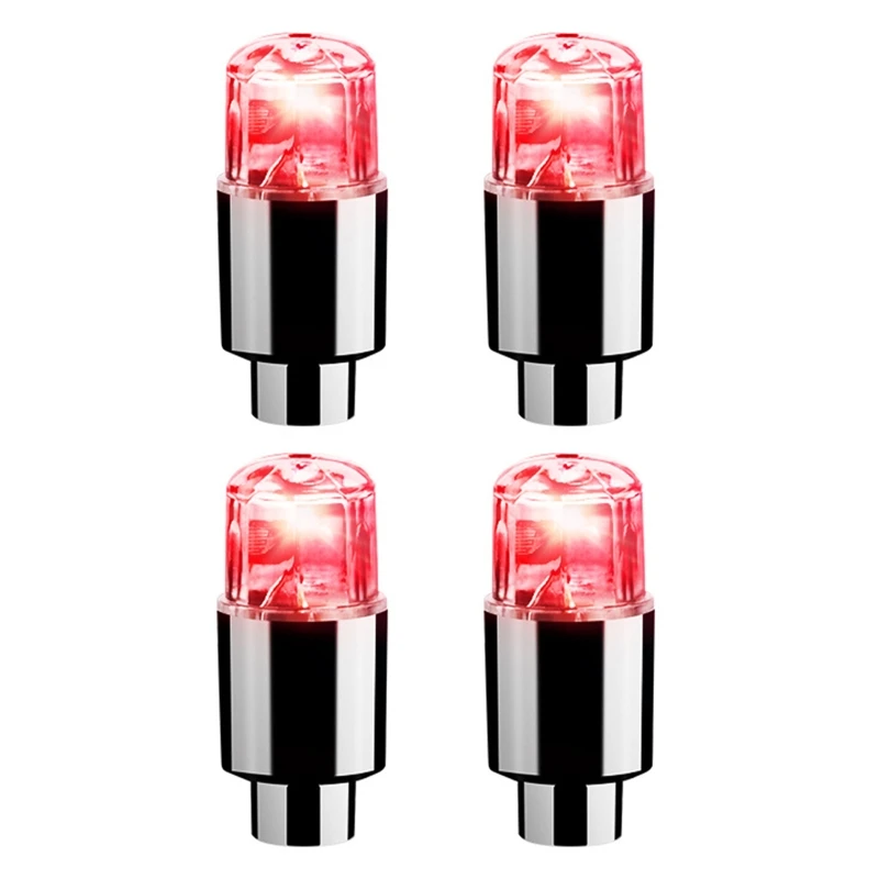 

G7NA 4Pcs Bicycle Tire for Valve Caps LED Bike Wheel Lights Tricycle Motorcycle Tyre Spoke Flash Lights for Bicycle Trucks