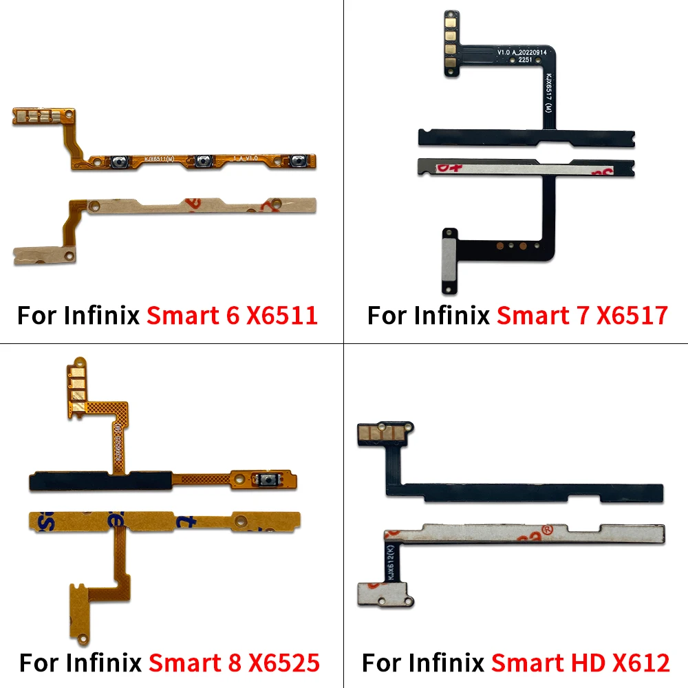 

Отличный для Infinix Hot 7 9 10 Lite 10S 30 5G S3X Note 7 Lite 10 11 Smart 4 6 7 8 HD Переключатель питания Кнопка включения/выключения Регулировка громкости