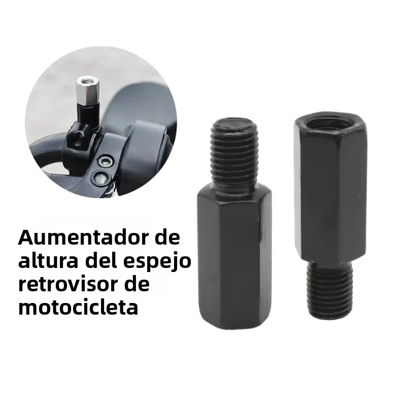 2pcs Mirror Heightening Screws for Motorcycle Rearview Mirror Adapter,Extended Version 40Mm, 10Mm to 10Mm Clockwise to Clockwise
