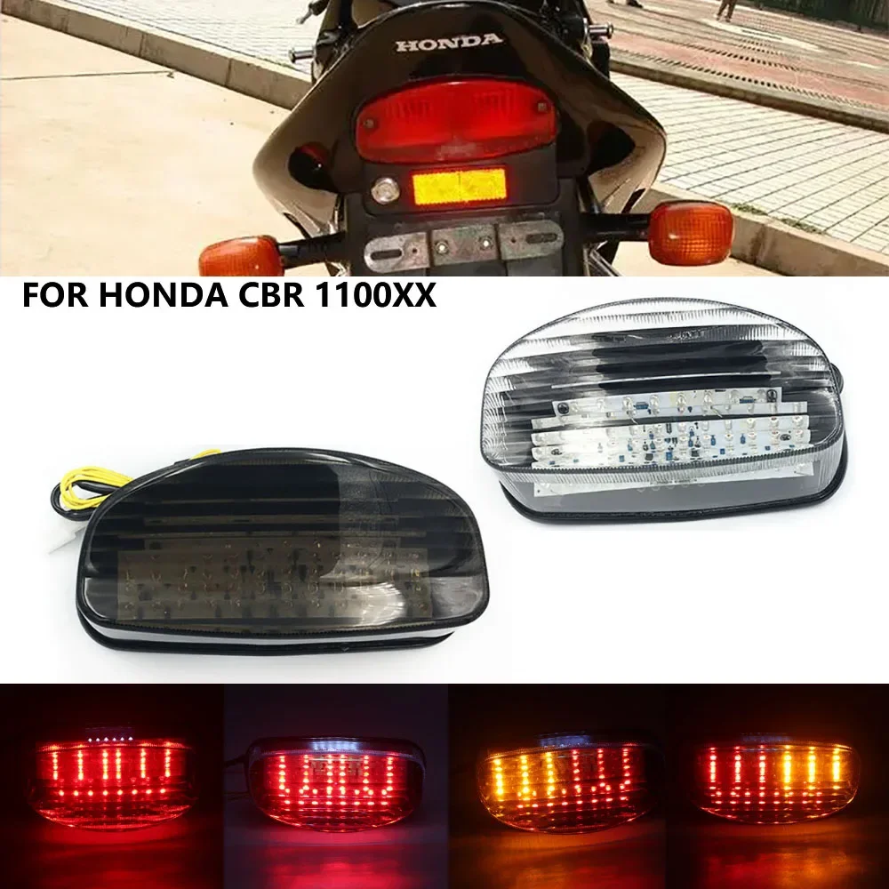 Per HONDA CBR1100XX HORNET 250 1997 1998 HORNET 600 1998-2003 Moto LED Indicatori di direzione posteriori Coda Stop Light Lampade integrate