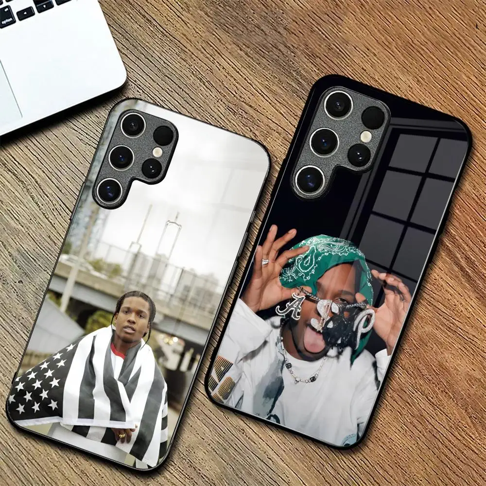 Singer A-Asap R-Rocky MAISTO Phone Case Glass Phone Case For Samsung Galaxy A15 A25 A35 A55 A14 A54 A13 A33 A53 A51 A05 A04