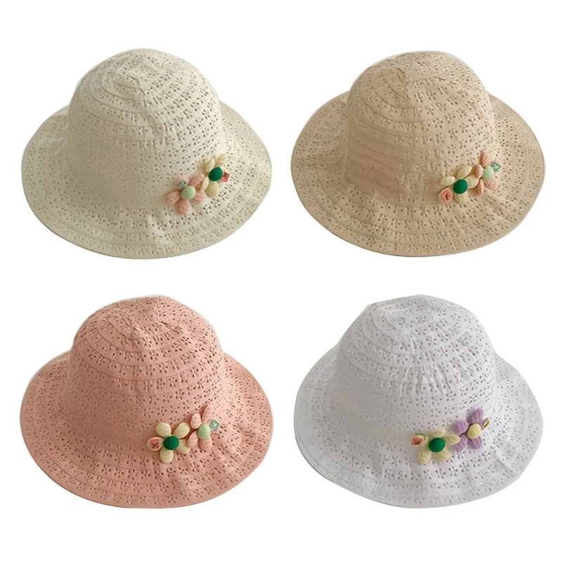 

Lovely Toddlers Fisherman Hat for Summer Soft and Breathable Baby Basin Caps for Outdoor Activity Travel Beach Sunhat