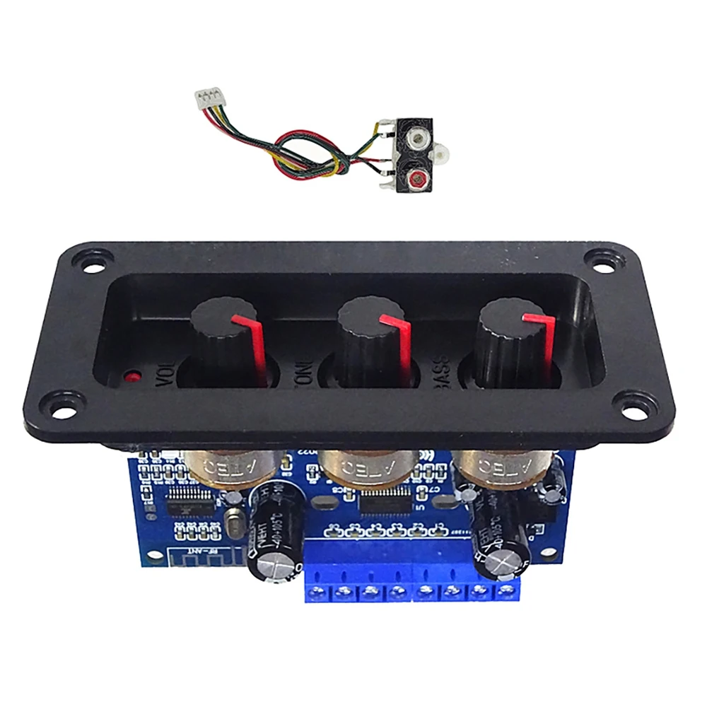 2.1 Channel Digital Power Amplifier Board+AUX Audio Cable 2x25W+50W BT5.0 Subwoofer Class D Amplifier Board DC12-20V